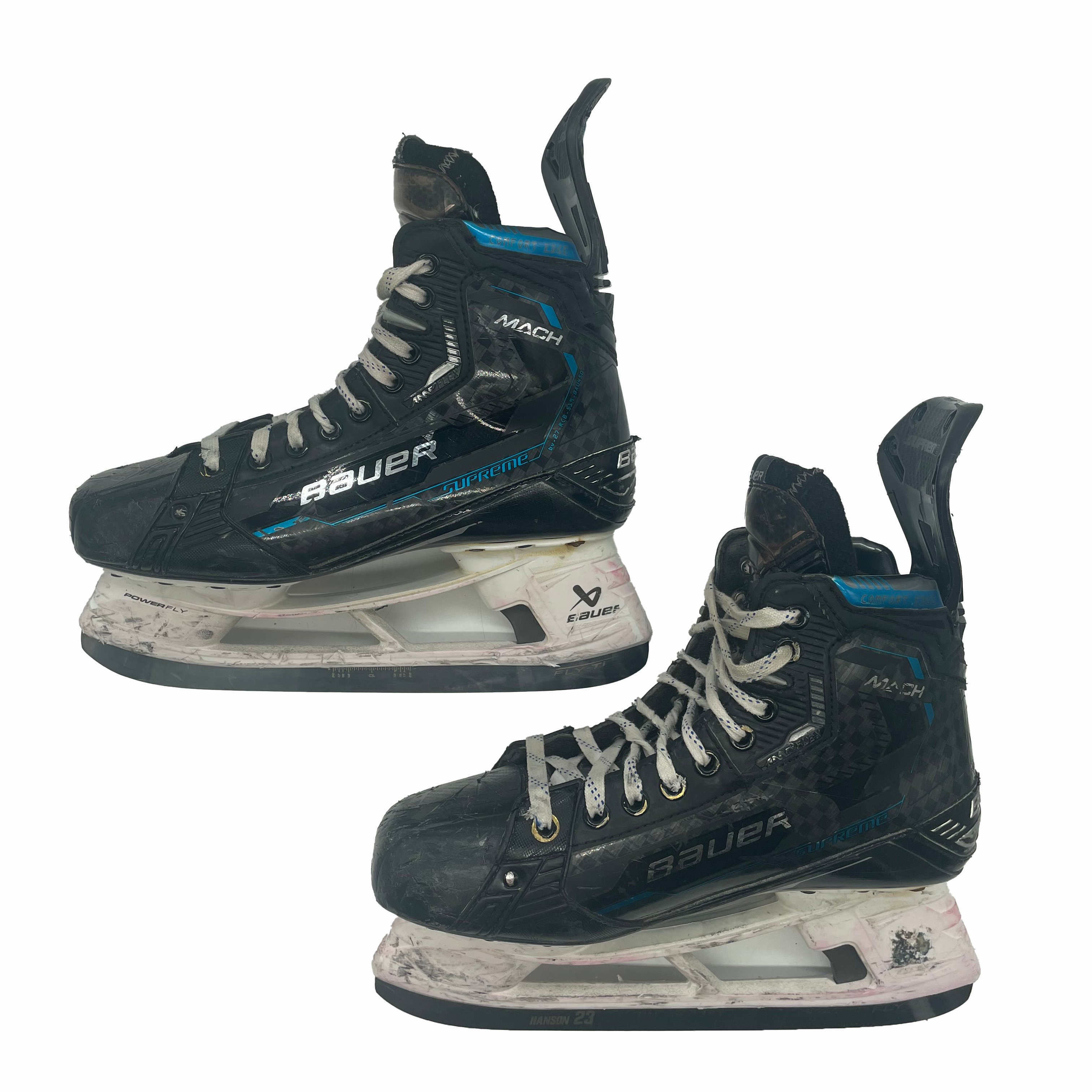 Bauer Supreme Mach - Patins de hockey Pro Stock d'occasion - Taille 8E (bleu roi)